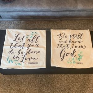 Throw pillow covers
